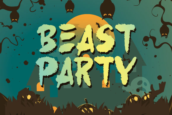 Beast Party: A Spooky and Playful Display Font for Web Design