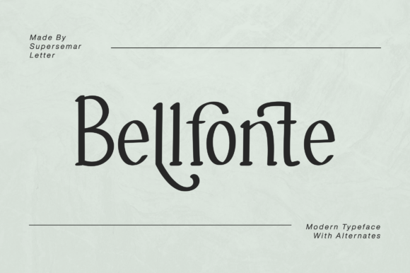 Belfonte: A Stylish Display Font for Editorial Design