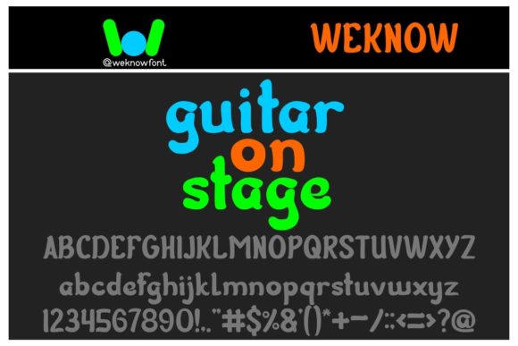 Bring Your Creations to Life with Guitar on Stage Font