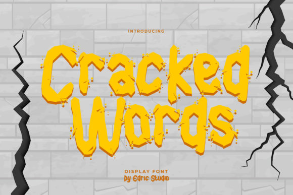 Cracked Words: A Unique Display Font for Engaging Campaigns