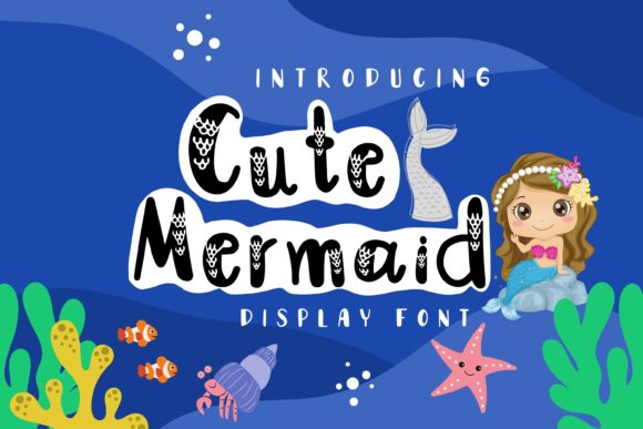 Cute Mermaid: A Playful Display Font for Editorial Design