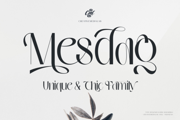 Discover Mesdag: A Distinctive and Elegant Display Font