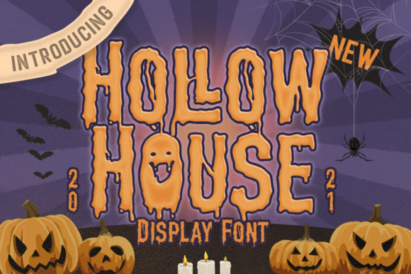 Hollow House: A Spooky and Bold Display Font for Editorial Design