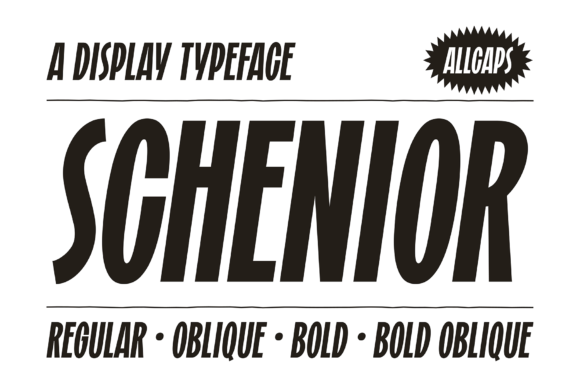 Schenior: A Bold and Cool Display Font for Creative Projects